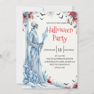 Invitation de fête d'Halloween homme squelette got