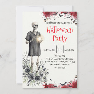Invitation de fête d'Halloween homme squelette got