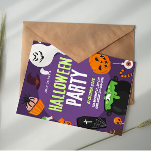 Invitation de fête d'Halloween mignonne avec citro