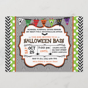 Invitation de fête d'Halloween pour enfants, Invit