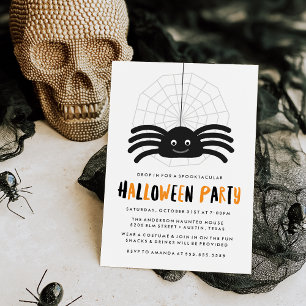 Invitation de fête d'Halloween pour une araignée m