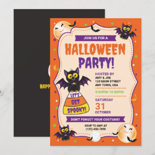 Invitation de fête d'Halloween pour une personne e