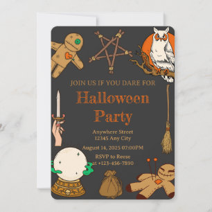 Invitation de fête d'Halloween Witch Crafts