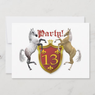 Invitation de fête du 13e anniversaire avec armoir