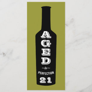 Invitation de fête du 21e anniversaire Aged to Per