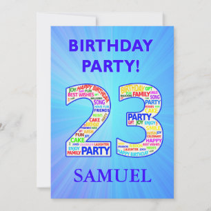 Invitation de fête du 23e anniversaire Ajouter un