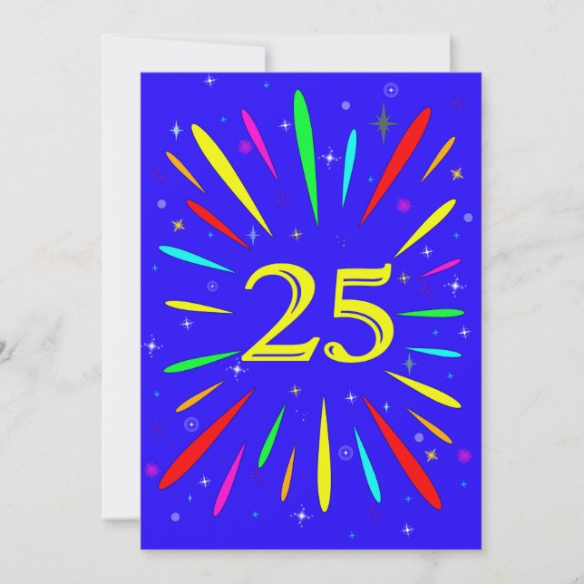 Invitation de fête du 25e anniversaire (Devant)