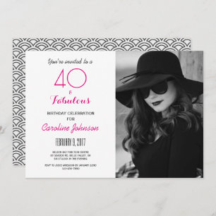 Invitation de fête du 40e anniversaire - 40 & Fabu