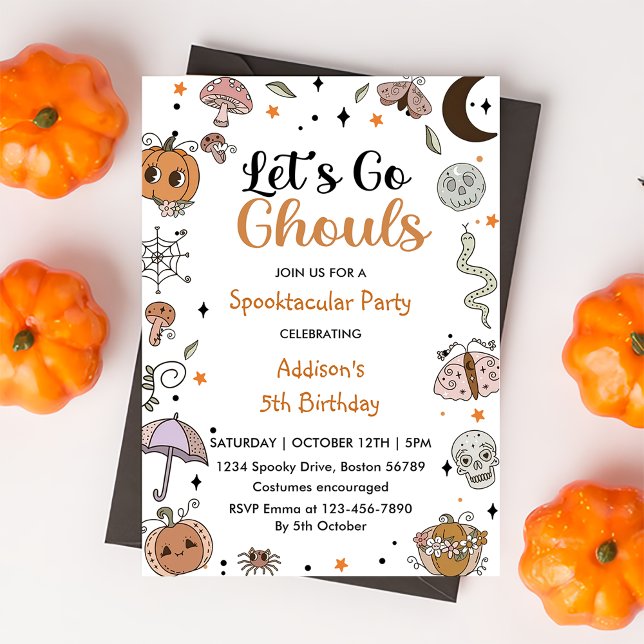 Invitation de fête du 5e anniversaire d'Halloween  (Créateur téléchargé)