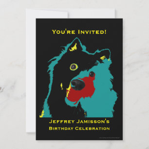 Invitation de fête du 70e anniversaire Chien Turqu