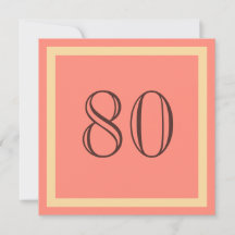 Invitation de fête du 80e anniversaire - Coral Sau