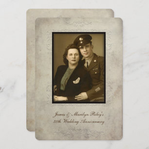 Invitation de fête du mariage vintage