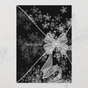 Invitation de fête élégante au cornouiller noir et