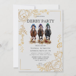 Invitation de fête élégante Derby Triple Cheval Fl