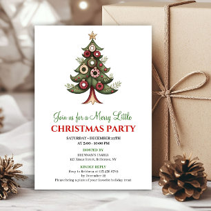 Invitation de fête élégante pour un arbre de Noël 