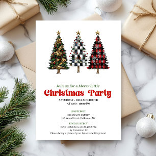 Invitation de fête élégante pour un arbre de Noël 