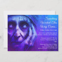 Invitation de fête en costume d'Halloween de sorci