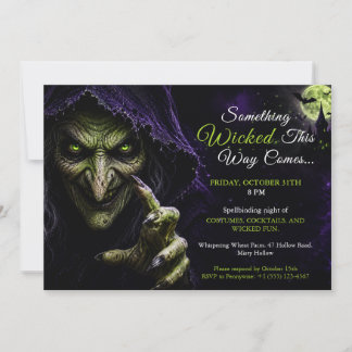 Invitation de fête en costume d'Halloween de sorci