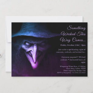 Invitation de fête en costume d'Halloween de sorci