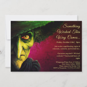 Invitation de fête en costume d'Halloween de sorci