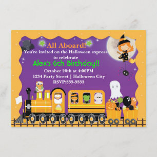 Invitation de fête en costume pour enfants Train a