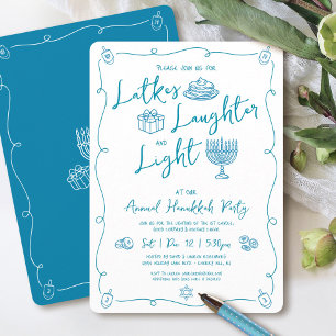 Invitation de fête fantaisiste et lumineuse pour H