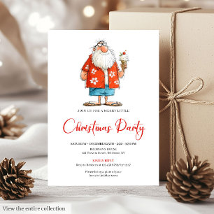 Invitation de fête festive à l'aquarelle du Père N