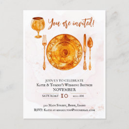 Invitation de fête Gold Plats magiques