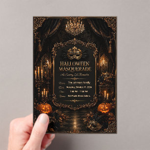 Invitation de fête Halloween modifiable de la Mais