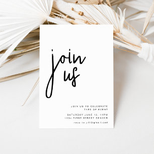 Invitation de fête Join Us pour toutes occasions