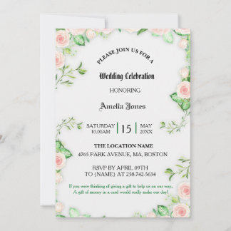 Invitation de fête mariage
