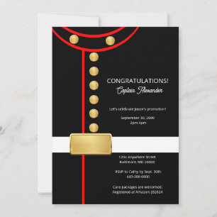 Invitation de fête militaire pour la retraite ou l