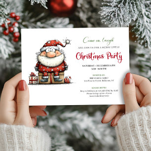 Invitation de fête minimaliste et drôle de Père No