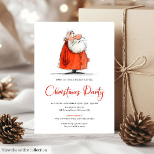 Invitation de fête moderne et amusante de Noël ave