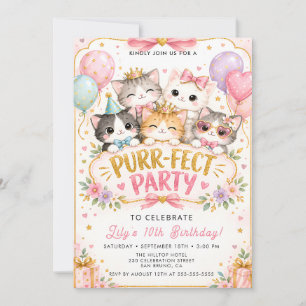 Invitation de fête parfaite pour les filles et les