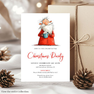 Invitation de fête personnalisée au Père Noël drôl