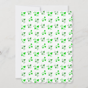 Invitation de fête personnalisée Shamrock verte