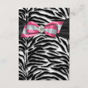 Invitation de fête Pink Zebra RSVP