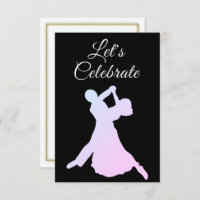 Invitation de fête pour couple dansant
