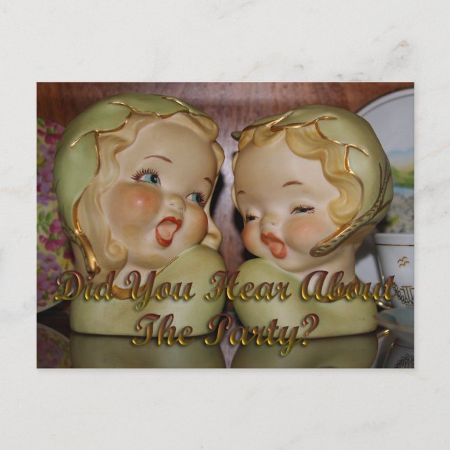 invitation de fête pour filles " commères " (Devant)