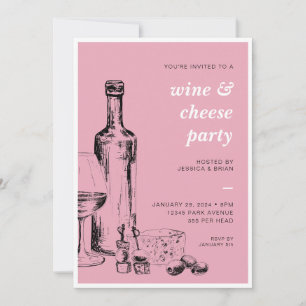 Invitation de fête pour toutes occasions Vin & Fro