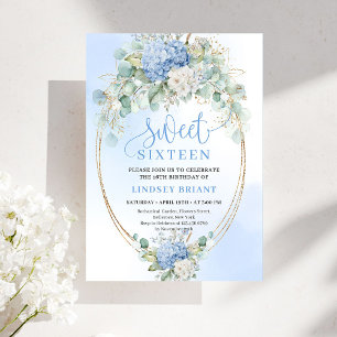 Invitation de fête pour un Sweet Sixteen avec des