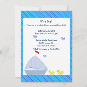 Invitation de fête prénatale pour bébé garçon voil