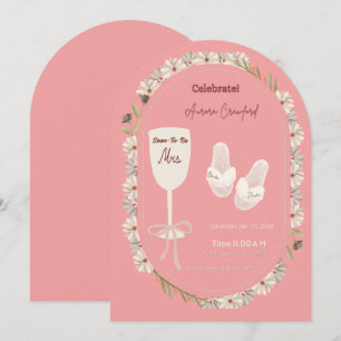 Invitation de fête prénuptiale de jour de spa rose