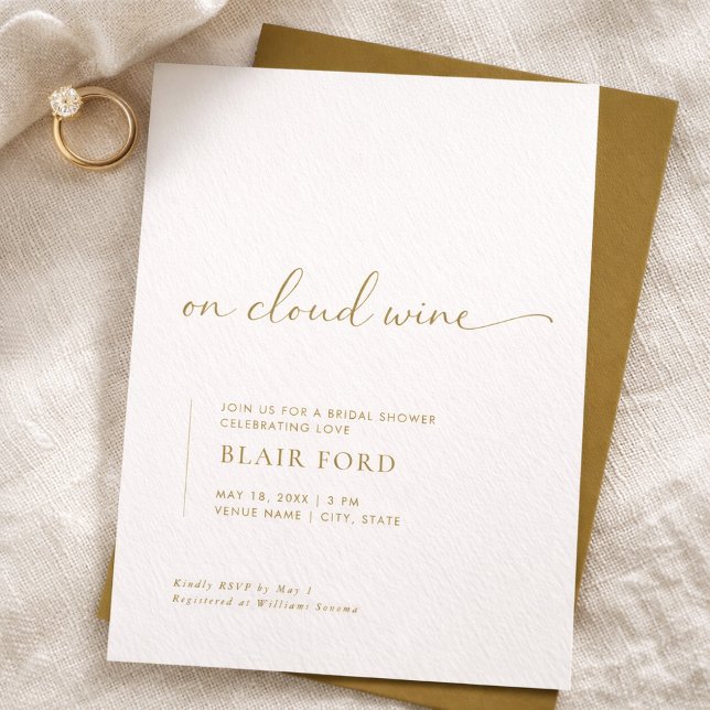 Invitation de fête prénuptiale Simple On Cloud Win (Créateur téléchargé)