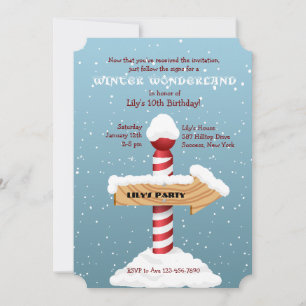 Invitation de fête 'Right This Way'