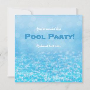 Invitation de fête sur la plage avec eau scintilla
