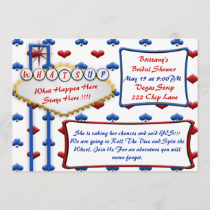 Invitation de fête sur le thème du casino de Las V