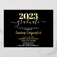 Invitation de feuille d'or