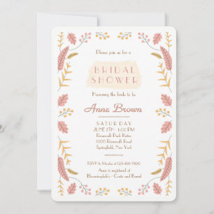 Invitation de feuille et de baies